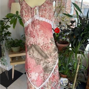 Y2K Jonathan Martin Floral Paisley Bias Cut Dress Size 5